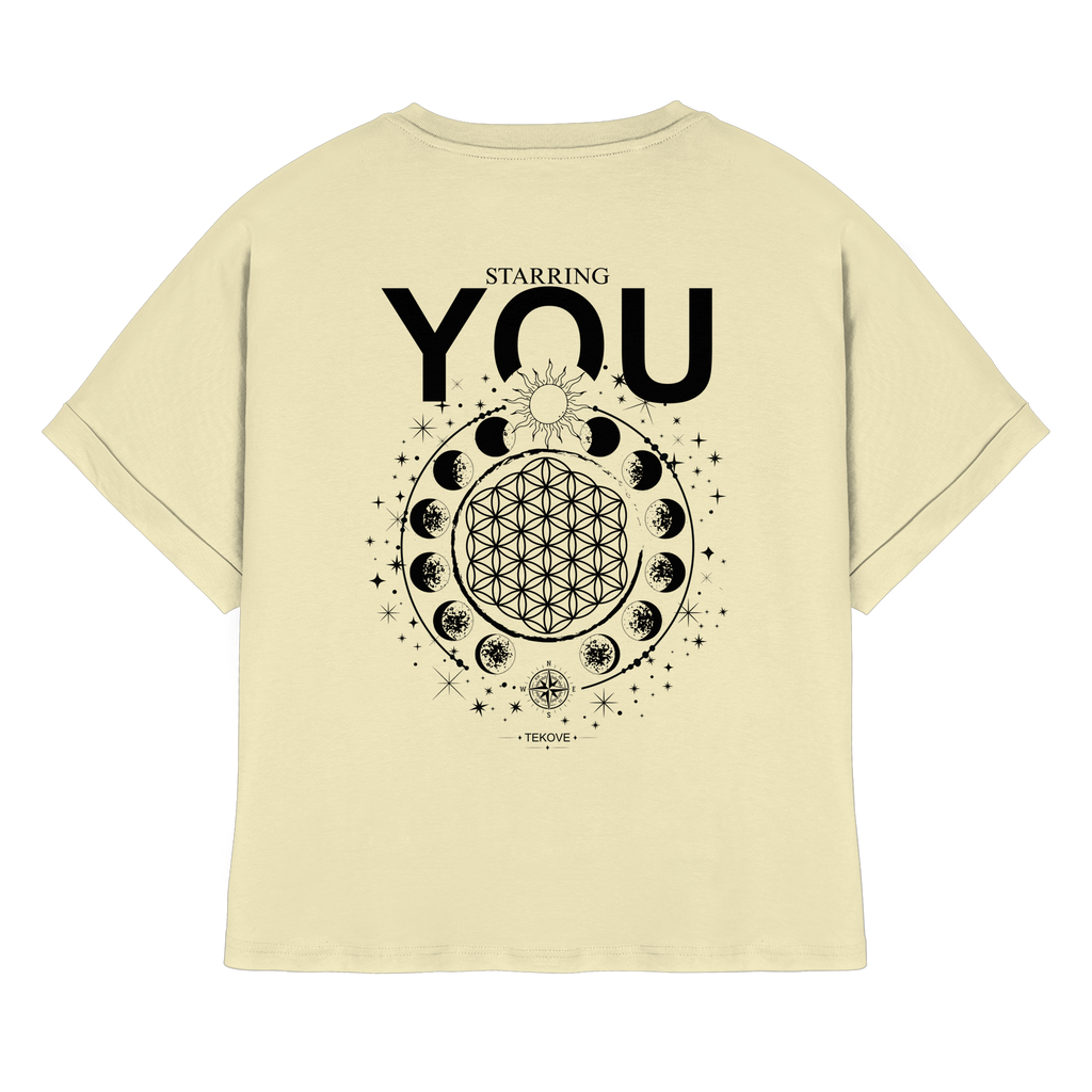 STARRING YOU - Womens Organic Rolled Sleeves T-Shirt