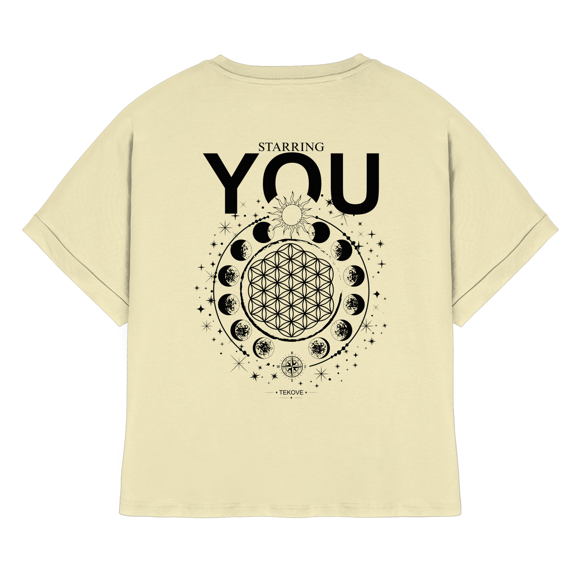 STARRING YOU - Womens Organic Rolled Sleeves T-Shirt