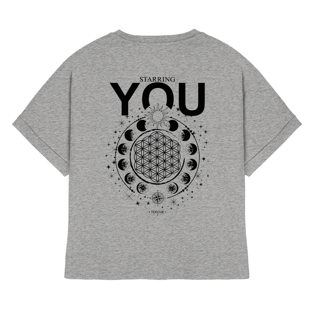 STARRING YOU - Womens Organic Rolled Sleeves T-Shirt
