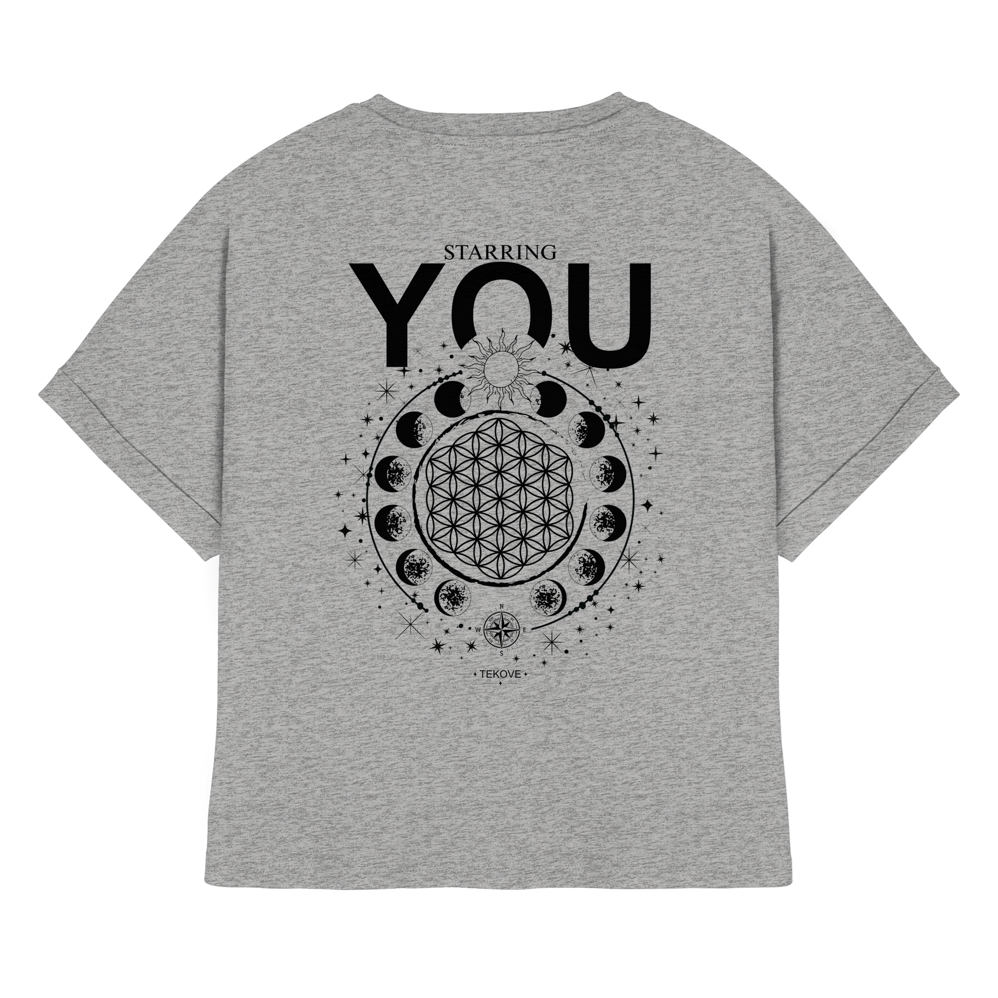 STARRING YOU - Womens Organic Rolled Sleeves T-Shirt