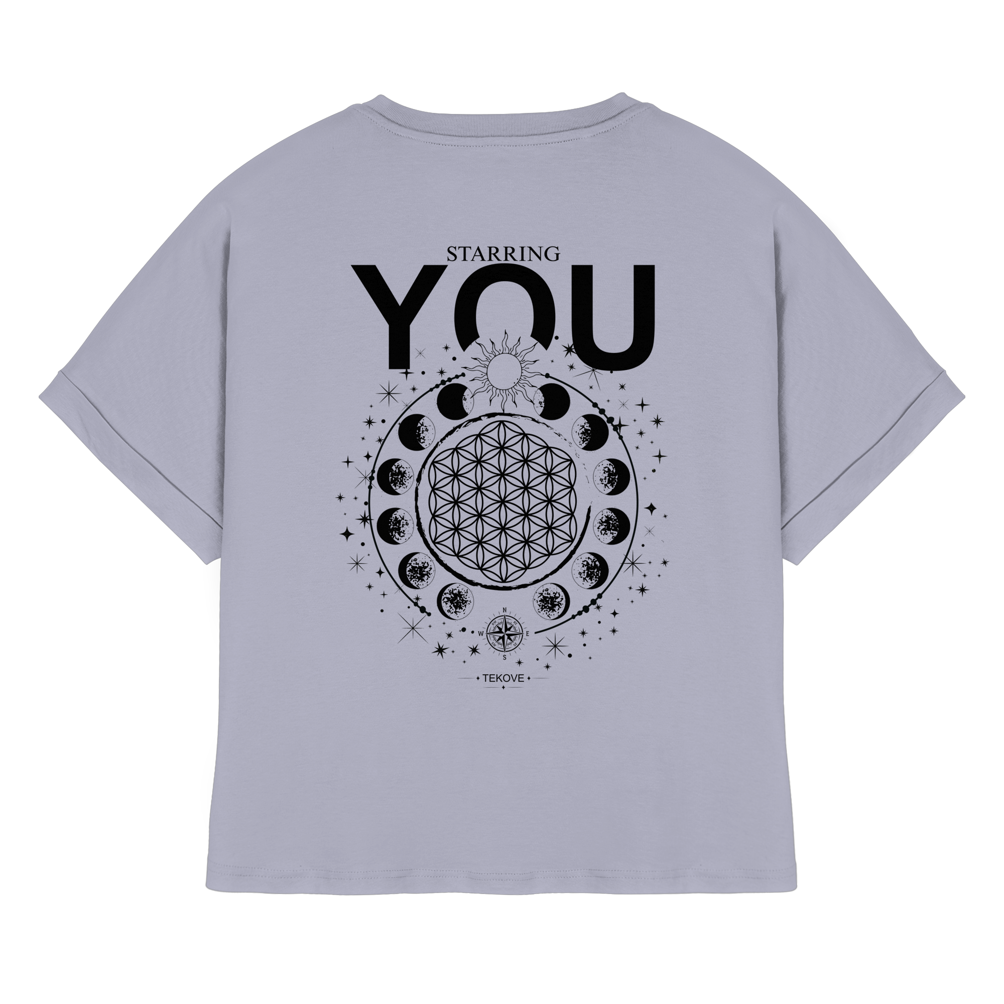 STARRING YOU - Womens Organic Rolled Sleeves T-Shirt